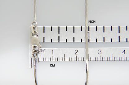 14k white gold 1mm octagonal snake bracelet anklet choker necklace pendant chain