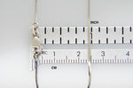 Ladda upp bild till gallerivisning, 14K White Gold 1mm Octagonal Snake Bracelet Anklet Choker Necklace Pendant Chain
