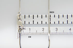 14K White Gold 1mm Octagonal Snake Bracelet Anklet Choker Necklace Pendant Chain