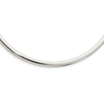 Indlæs billede til gallerivisning Sterling Silver 4.5mm Polished Domed Omega Cubetto Necklace Chain Fold Over Catch Clasp 16 inches
