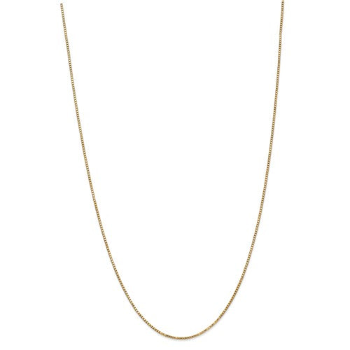 10k yellow gold 1.25mm polished box bracelet anklet choker pendant necklace chain