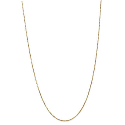 10k yellow gold 1.25mm polished box bracelet anklet choker pendant necklace chain