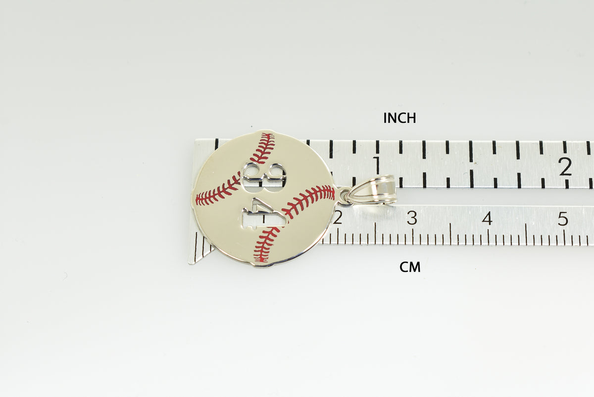 14k 10k gold sterling silver baseball personalized pendant charm