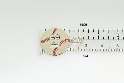 14k 10k gold sterling silver baseball personalized pendant charm