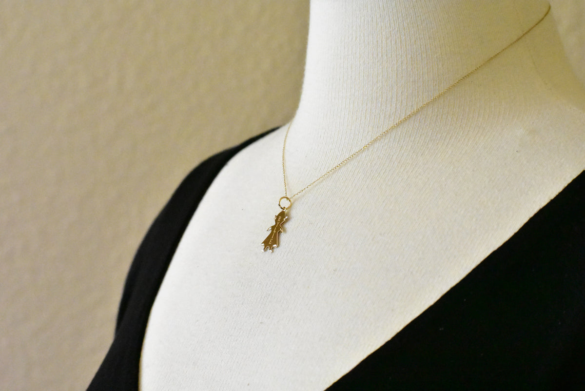 14k yellow gold girl flat disc pendant charm engraved personalized name initials date