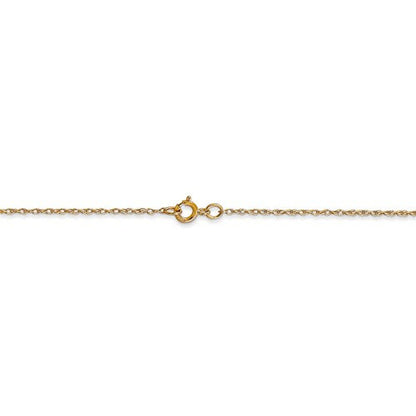 14k yellow gold 0.6mm thin cable rope necklace choker pendant chain