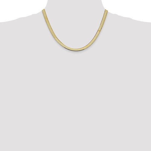10k yellow gold 5.5mm silky herringbone bracelet anklet choker necklace pendant chain