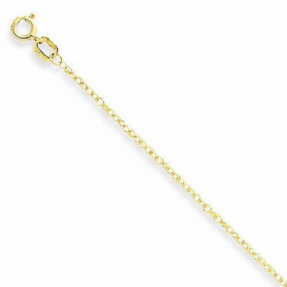 14k yellow gold 0.95mm cable rope necklace choker pendant chain