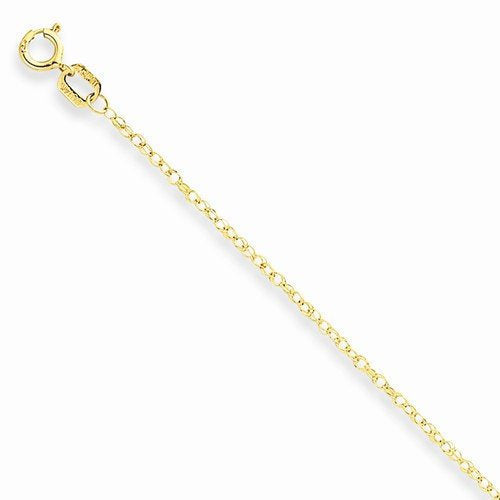 14k yellow gold 0.95mm cable rope necklace choker pendant chain