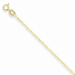 14k Yellow Gold 0.95mm Cable Rope Necklace Choker Pendant Chain