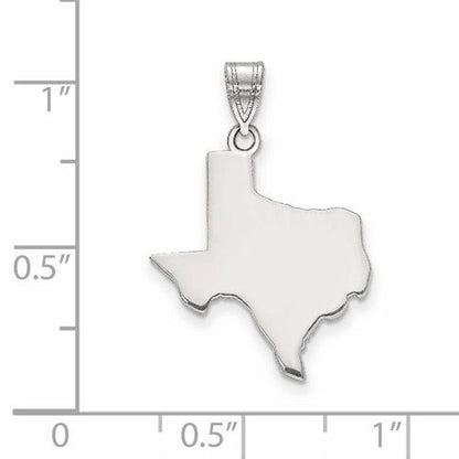 14k gold or sterling silver texas tx state map pendant charm personalized monogram