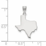 Carregar imagem no visualizador da galeria, 14K Gold or Sterling Silver Texas TX State Map Pendant Charm Personalized Monogram
