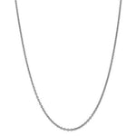 Carica l&#39;immagine nel visualizzatore di Gallery, 14K White Gold 2.4mm Cable Bracelet Anklet Choker Necklace Pendant Chain
