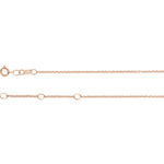 Φόρτωση εικόνας στο εργαλείο προβολής Συλλογής, Platinum 18k 14k 10k Yellow Rose White Gold 1mm Cable Bracelet Anklet Choker Necklace Pendant Chain
