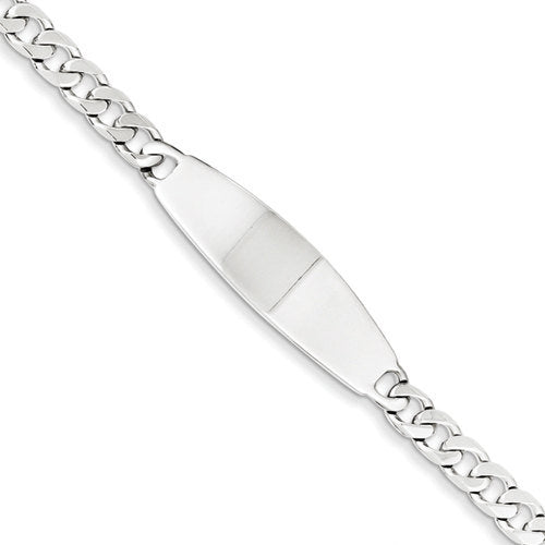 solid sterling silver engravable id nameplate bracelet engraved personalized monogram