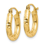 Load image into Gallery viewer, 14K Yellow Gold Diamond Cut Classic Round Hoop Earrings 15mm x 3mm
