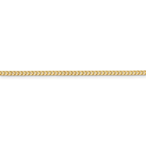 14k yellow gold 2mm franco bracelet anklet choker necklace pendant chain