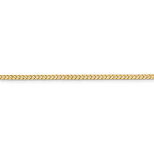 14K Yellow Gold 2mm Franco Bracelet Anklet Choker Necklace Pendant Chain