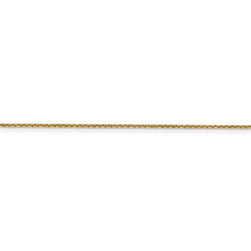 14k yellow gold 0.95mm diamond cut cable layering bracelet anklet choker necklace pendant chain