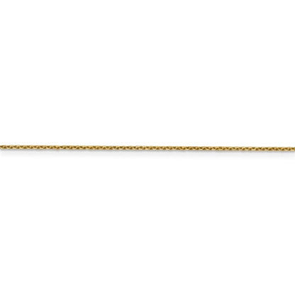14k yellow gold 0.95mm diamond cut cable layering bracelet anklet choker necklace pendant chain
