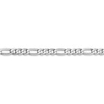 画像をギャラリービューアに読み込む, 14K White Gold 4mm Figaro Bracelet Anklet Choker Necklace Pendant Chain
