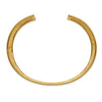 Lataa kuva Galleria-katseluun, 14K Solid Yellow Gold 36mm Polished Hammered Cuff Bangle Bracelet
