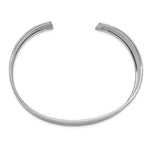 Load image into Gallery viewer, 14K Solid White Gold 17mm Cuff Bangle Bracelet Engraved Personalized Monogram Name Initials
