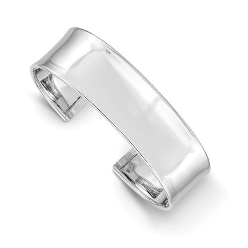 14k solid white gold 17mm cuff bangle bracelet engraved personalized monogram name initials