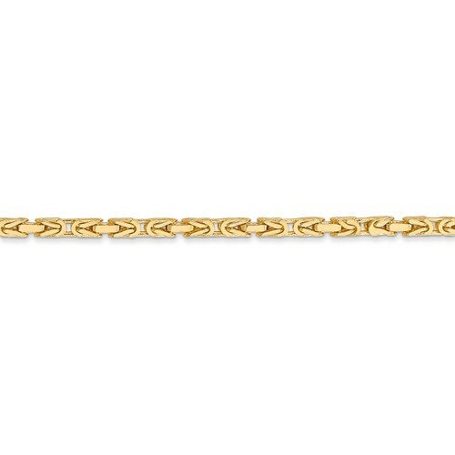 14K Solid Yellow Gold 2mm Byzantine Bracelet Anklet Necklace Choker Pendant Chain