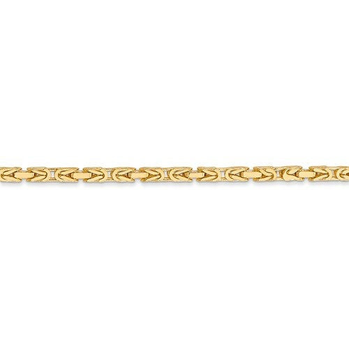 14k solid yellow gold 2mm byzantine bracelet anklet necklace choker pendant chain