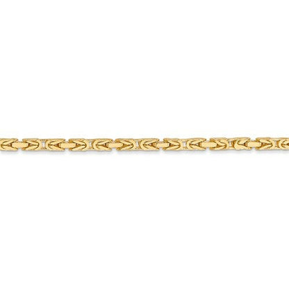14k solid yellow gold 2mm byzantine bracelet anklet necklace choker pendant chain
