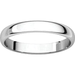 Load image into Gallery viewer, 14k White Gold 3mm Wedding Anniversary Promise Ring Band Half Round Light
