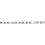 將圖片載入圖庫檢視器 14K White Gold 2mm Byzantine Bracelet Anklet Choker Necklace Pendant Chain
