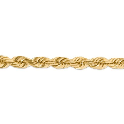 14k solid yellow gold 10mm diamond cut rope bracelet anklet choker necklace pendant chain