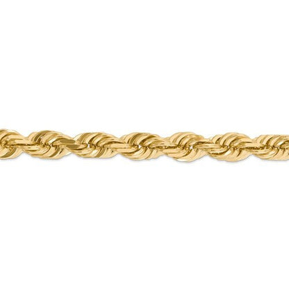14k solid yellow gold 10mm diamond cut rope bracelet anklet choker necklace pendant chain