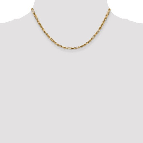 14k yellow gold 3mm diamond cut milano rope bracelet anklet necklace pendant chain