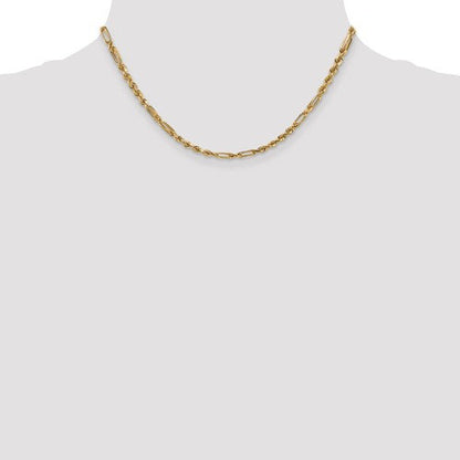 14k yellow gold 3mm diamond cut milano rope bracelet anklet necklace pendant chain
