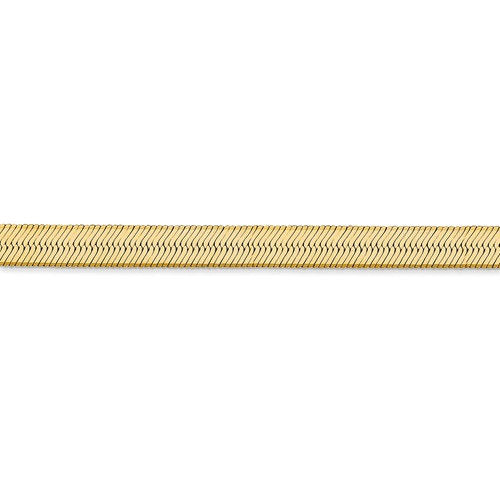 14k yellow gold 5.5mm silky herringbone bracelet anklet choker necklace pendant chain