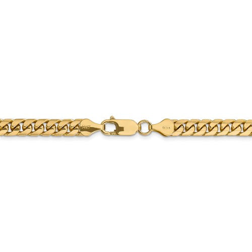14k yellow gold 5.5mm miami cuban link bracelet anklet choker necklace pendant chain