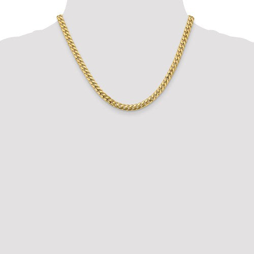 14k yellow gold 5.5mm miami cuban link bracelet anklet choker necklace pendant chain