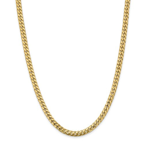 14K Yellow Gold 5.5mm Miami Cuban Link Bracelet Anklet Choker Necklace Pendant Chain