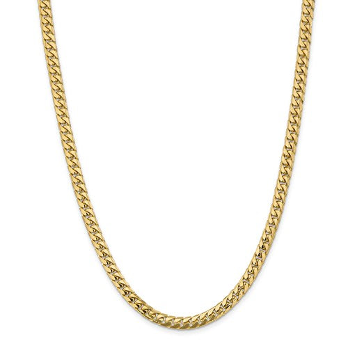 14k yellow gold 5.5mm miami cuban link bracelet anklet choker necklace pendant chain