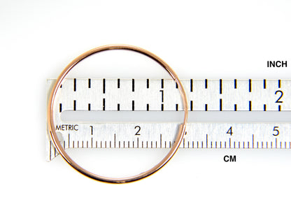 14k rose gold classic endless round hoop earrings 30mm x 1.5mm