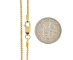 Afbeelding in Gallery-weergave laden, 10k Yellow Gold 1.25mm Spiga Bracelet Anklet Choker Necklace Pendant Chain Lobster Clasp
