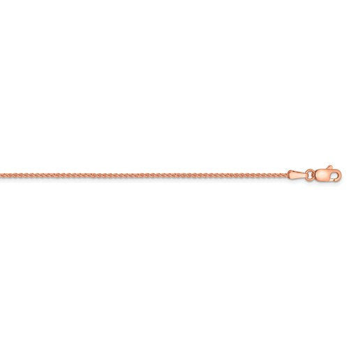 14k rose gold 1.65mm spiga wheat bracelet anklet choker necklace pendant chain