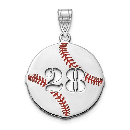 14k 10k Gold Sterling Silver Baseball Personalized Pendant Charm