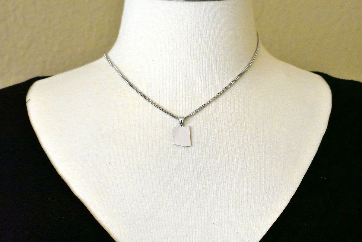 14k gold or sterling silver arizona az state pendant charm personalized monogram
