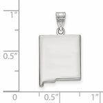 Load image into Gallery viewer, 14K Gold or Sterling Silver New Mexico NM State Map Pendant Charm Personalized Monogram
