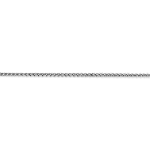14k white gold 1.65mm spiga wheat bracelet anklet choker necklace pendant chain