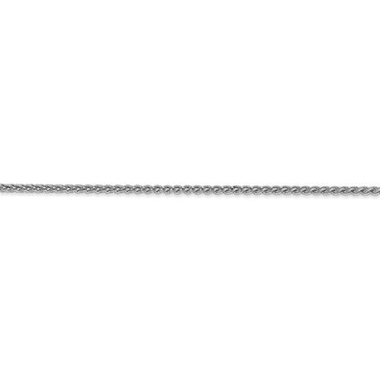 14k white gold 1.65mm spiga wheat bracelet anklet choker necklace pendant chain